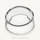Cloche unie La Rochère, diamètre 7,5 cm et hauteur 4,9 cm.