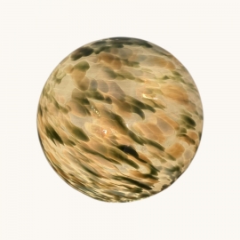 Lampe boule en verre brun/vert 38 cm.