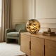 Lampe sphérique en verre brun/vert 38 cm.