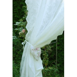 Rideau brodé Camille -  Blanc