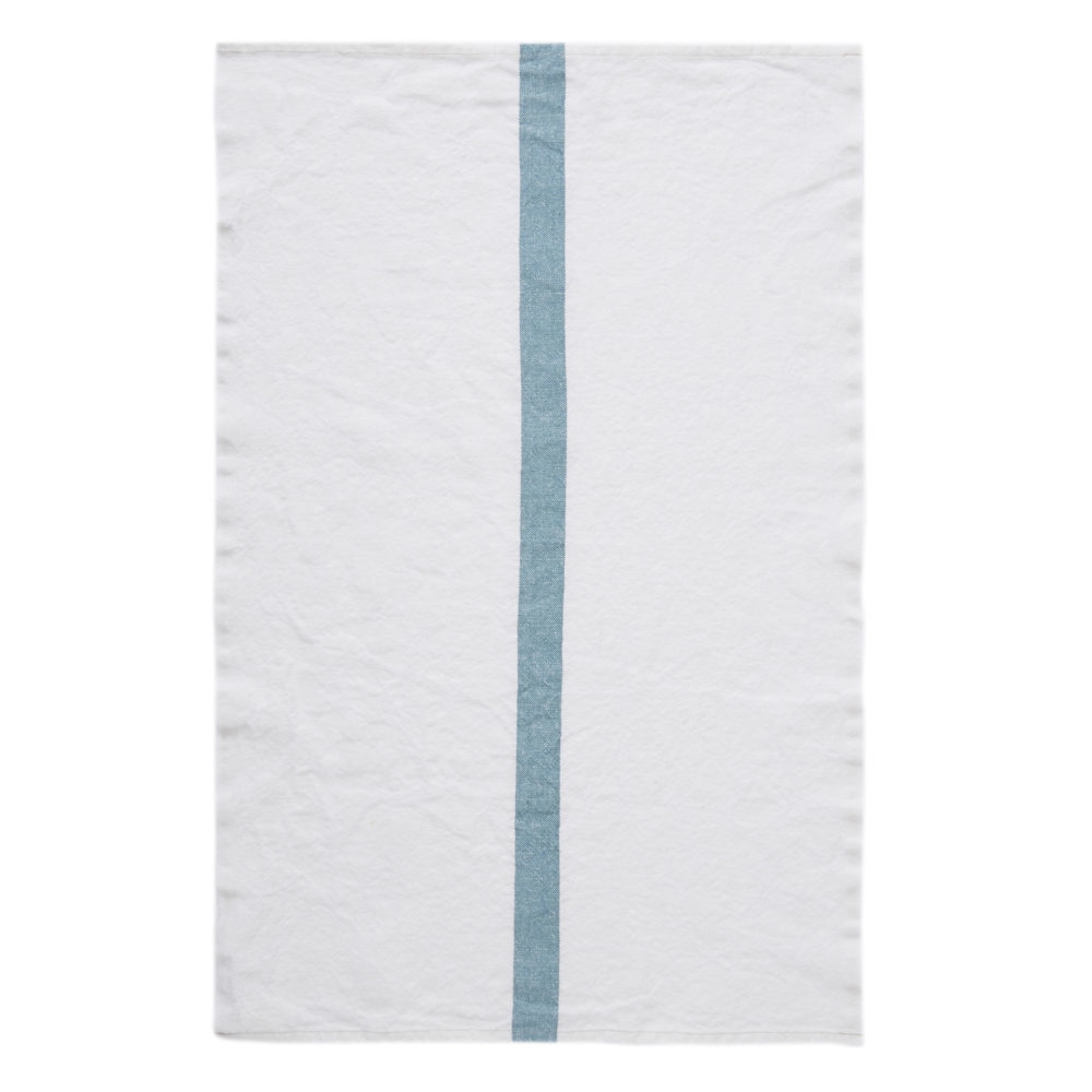 doudou rayé blanc/aqua